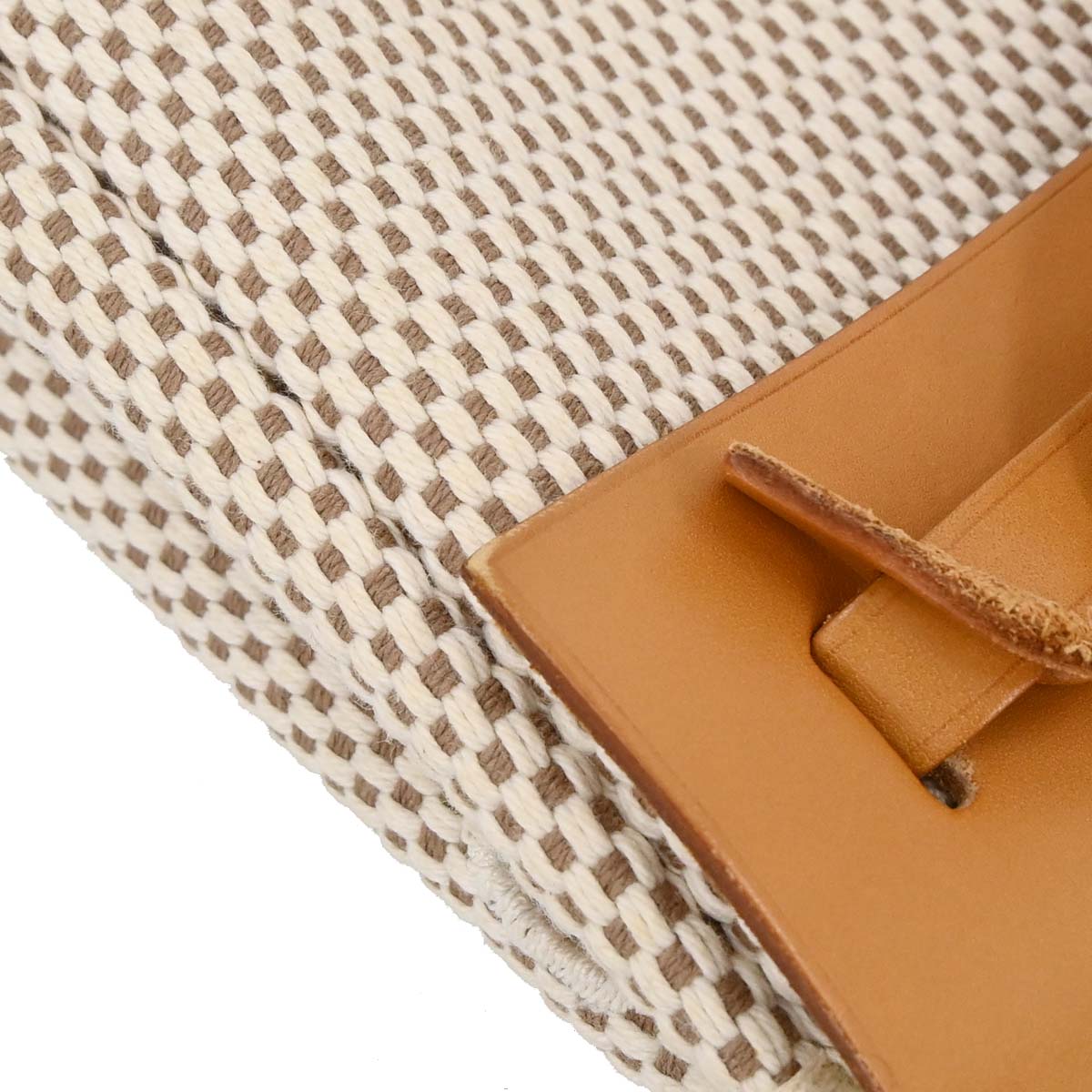 Hermes Natural Black Toile Officier GM Herbag TPM 2 in 1 Shoulder Bag