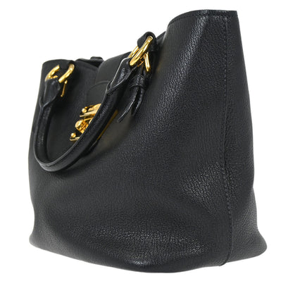 Miu Miu Black Chevre 2way Shoulder Tote Bag