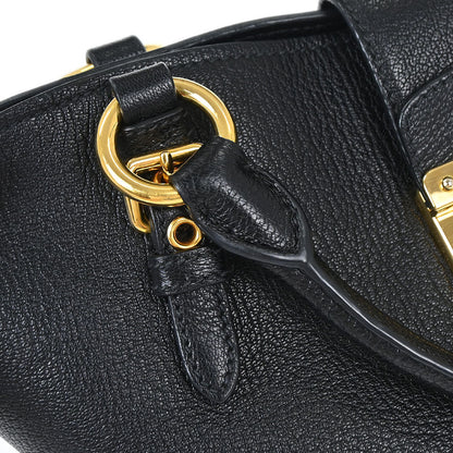 Miu Miu Black Chevre 2way Shoulder Tote Bag