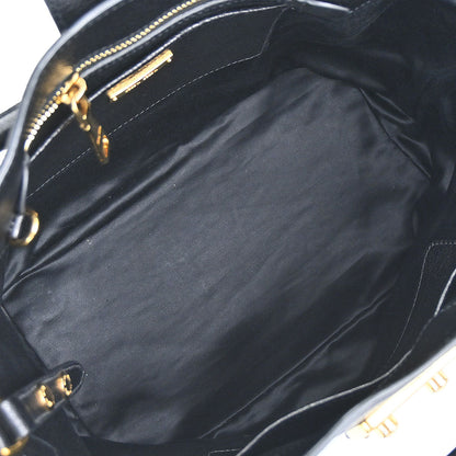 Miu Miu Black Chevre 2way Shoulder Tote Bag