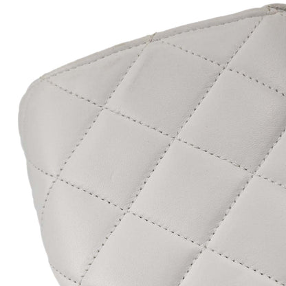 Chanel 1994-1996 White Lambskin Straight Flap Shoulder Bag