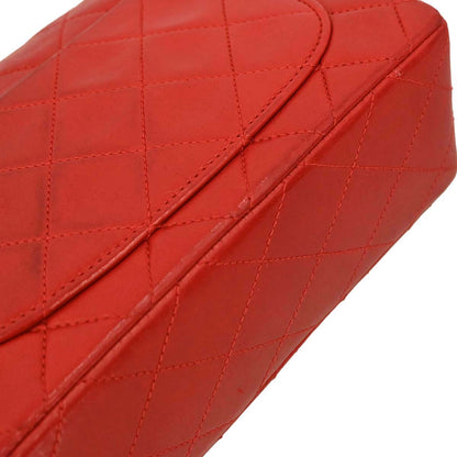 Chanel Red Lambskin Mini Classic Square Flap Shoulder Bag 17