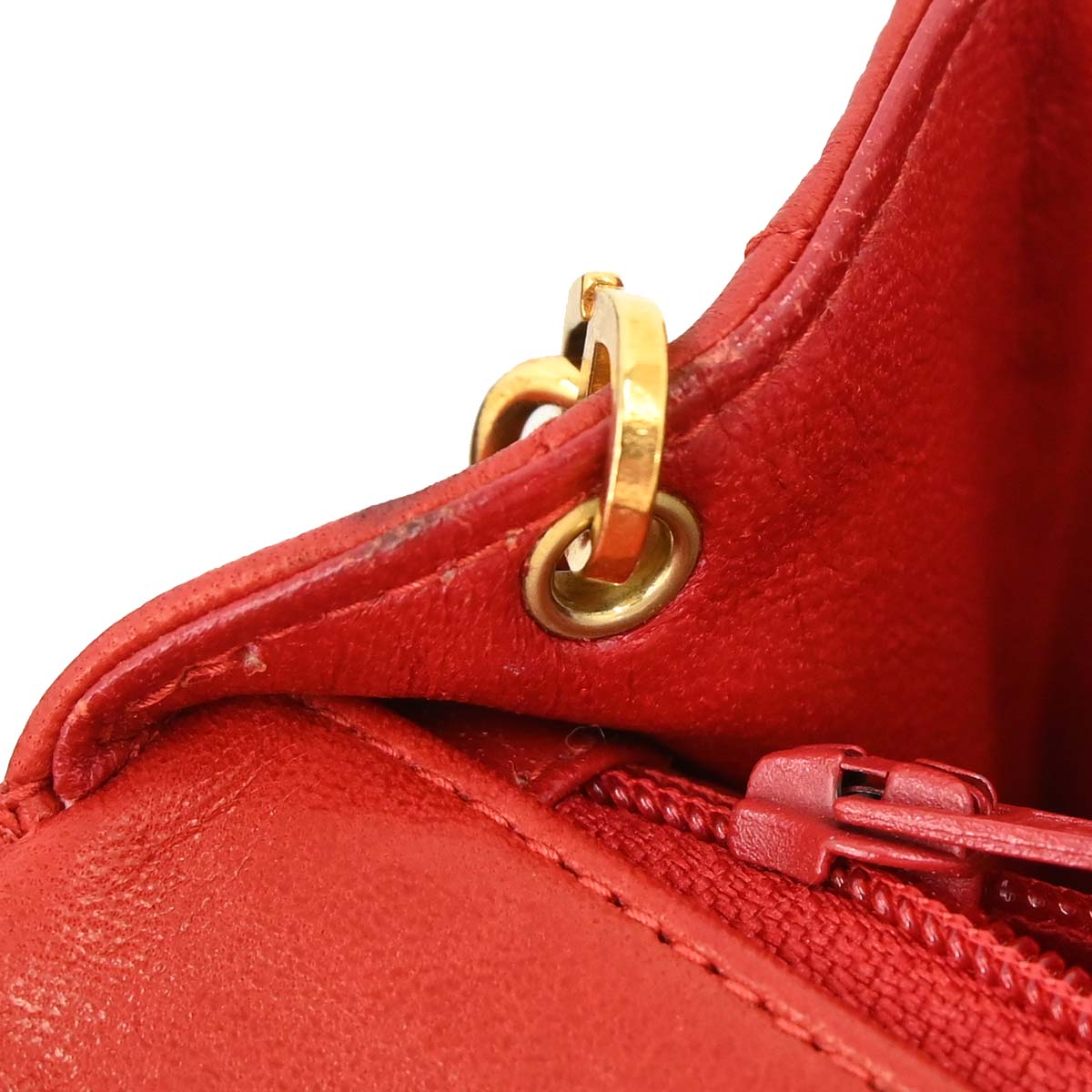 Chanel Red Lambskin Mini Classic Square Flap Shoulder Bag 17