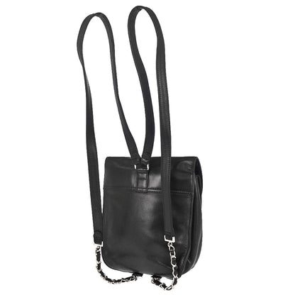 Chanel 1996-1997 Black Lambskin Backpack
