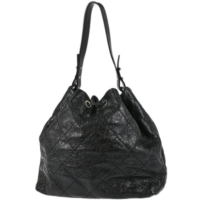 Chanel 2010-2011 Black Calfskin On The Road Drawstring Bucket Handbag