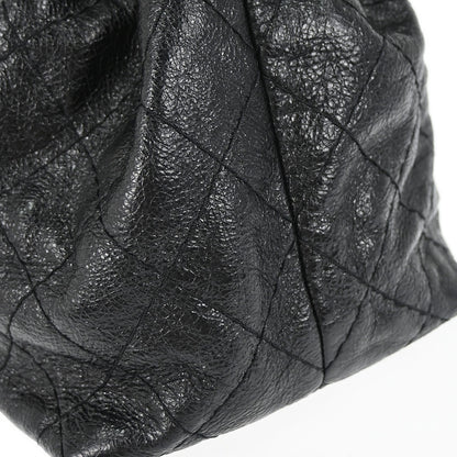 Chanel 2010-2011 Black Calfskin On The Road Drawstring Bucket Handbag