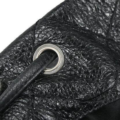 Chanel 2010-2011 Black Calfskin On The Road Drawstring Bucket Handbag