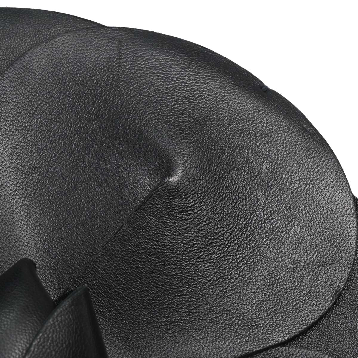Chanel Black Lambskin Satin Camellia Handbag