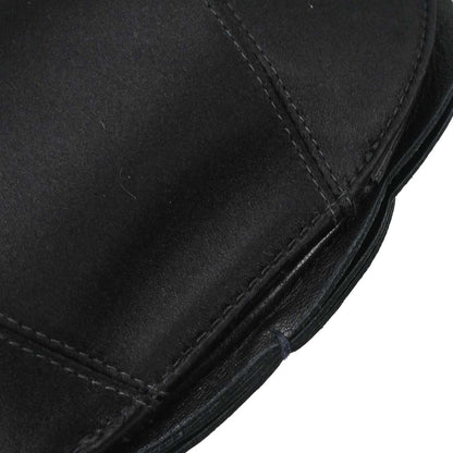 Chanel Black Lambskin Satin Camellia Handbag