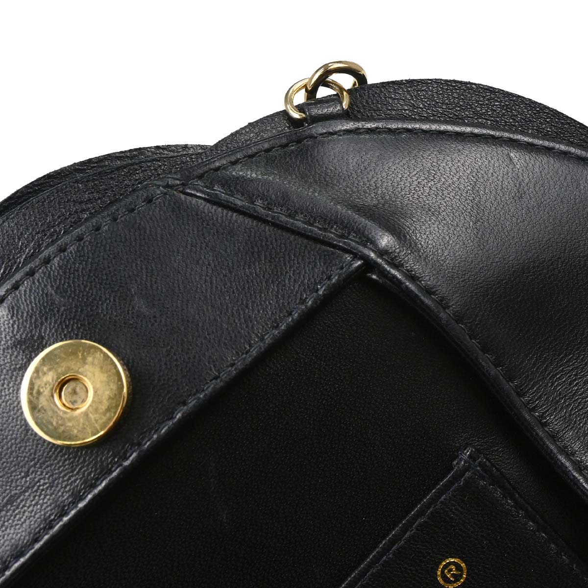 Chanel Black Lambskin Satin Camellia Handbag