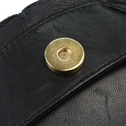 Chanel Black Lambskin Satin Camellia Handbag