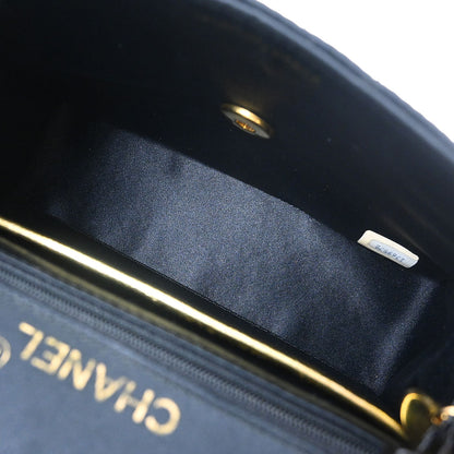 Chanel Black Satin Mini Classic Square Flap Shoulder Bag 17