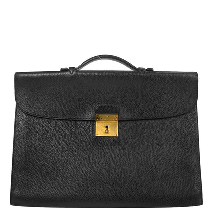 Hermes Black Ardennes Quirus Briefcase Business Handbag