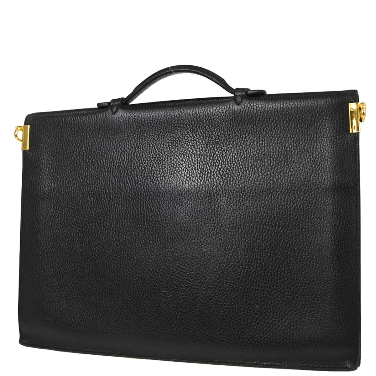 Hermes Black Ardennes Quirus Briefcase Business Handbag