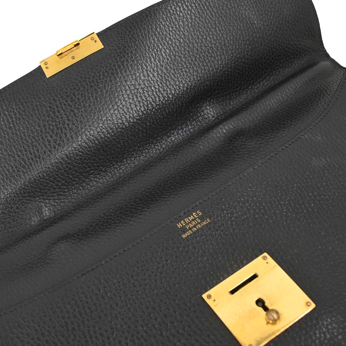 Hermes Black Ardennes Quirus Briefcase Business Handbag