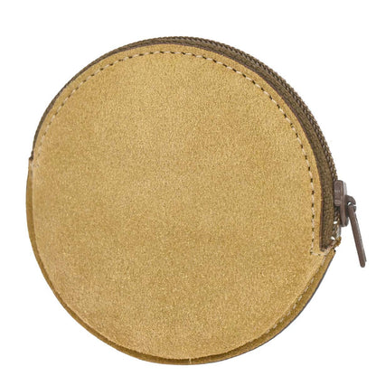 Loewe Beige Suede Coin Purse Wallet