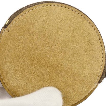 Loewe Beige Suede Coin Purse Wallet