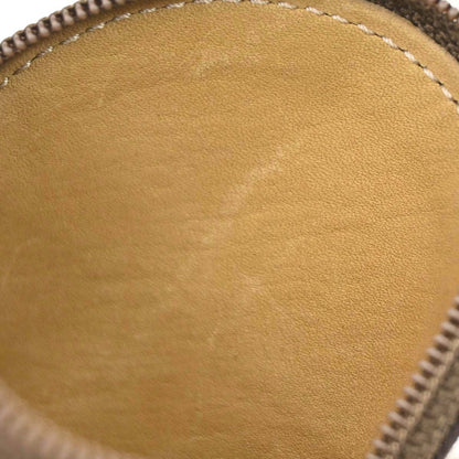 Loewe Beige Suede Coin Purse Wallet