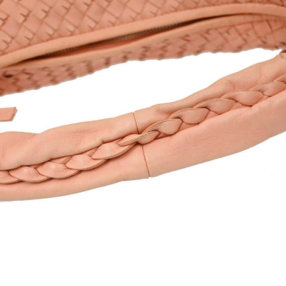 Bottega Veneta Pink Lambskin Intrecciato Hobo Handbag