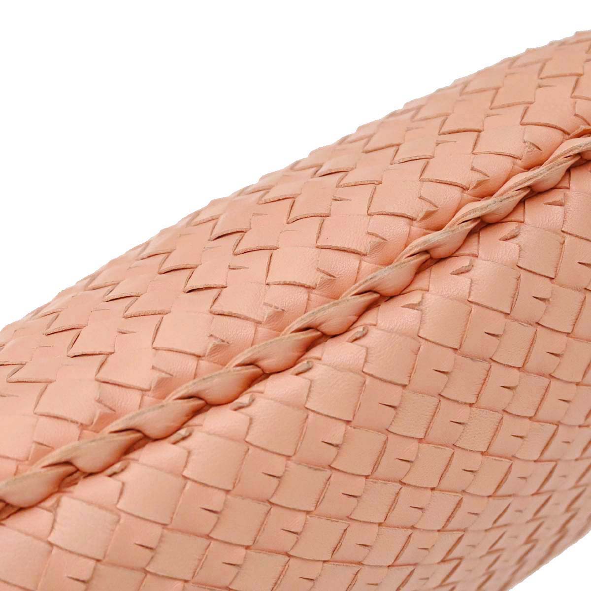 Bottega Veneta Pink Lambskin Intrecciato Hobo Handbag