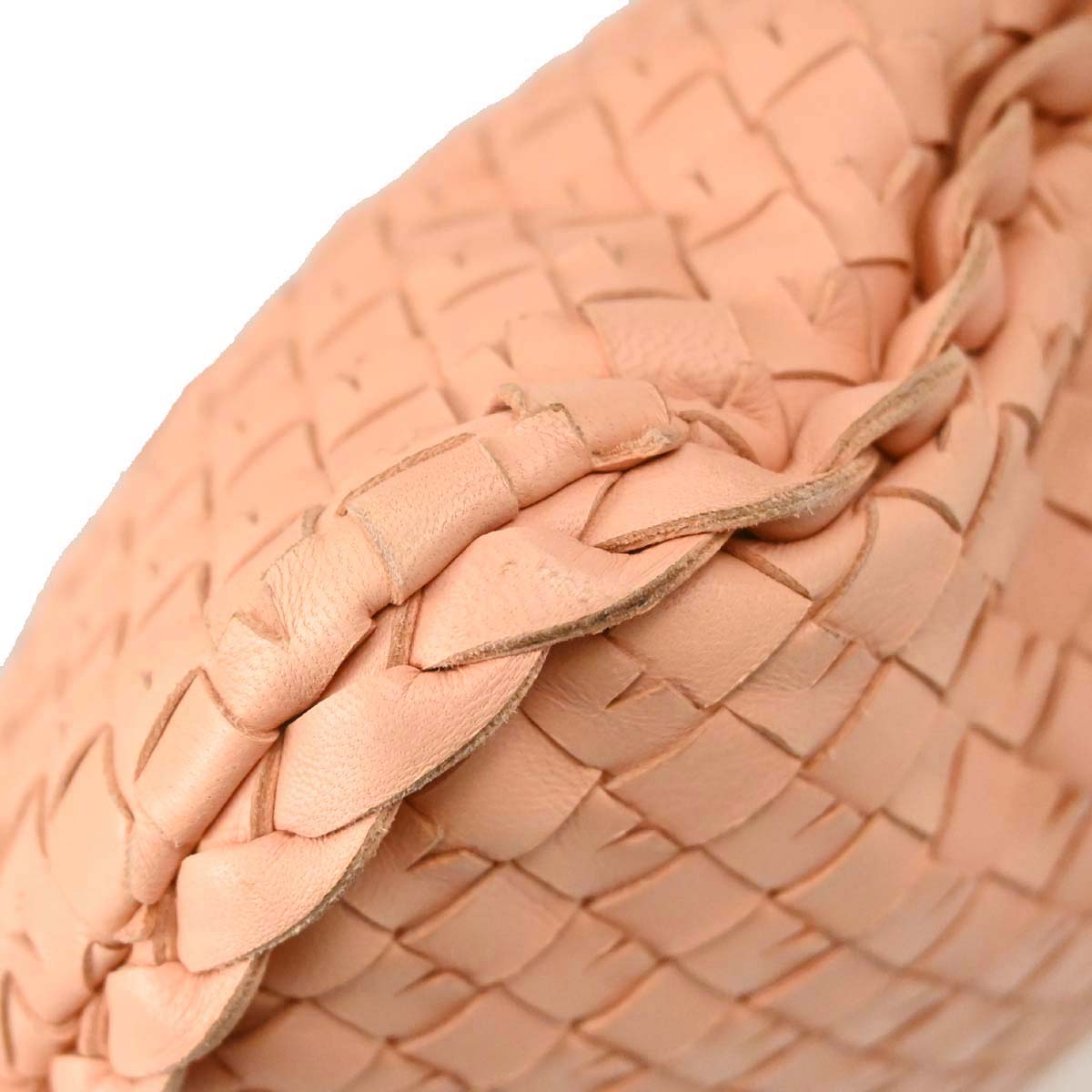 Bottega Veneta Pink Lambskin Intrecciato Hobo Handbag