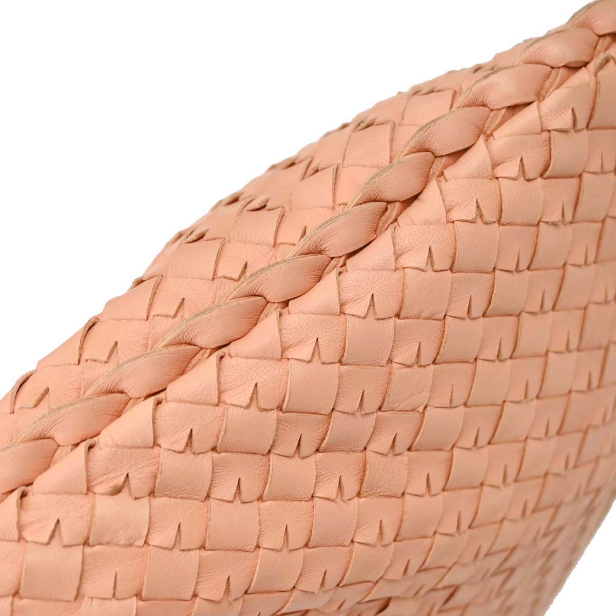 Bottega Veneta Pink Lambskin Intrecciato Hobo Handbag