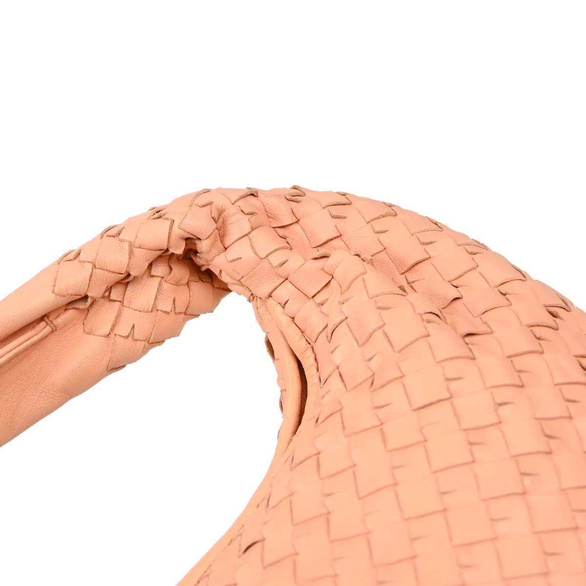 Bottega Veneta Pink Lambskin Intrecciato Hobo Handbag