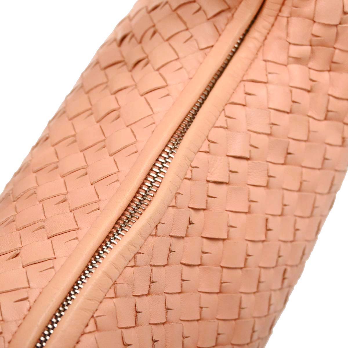 Bottega Veneta Pink Lambskin Intrecciato Hobo Handbag