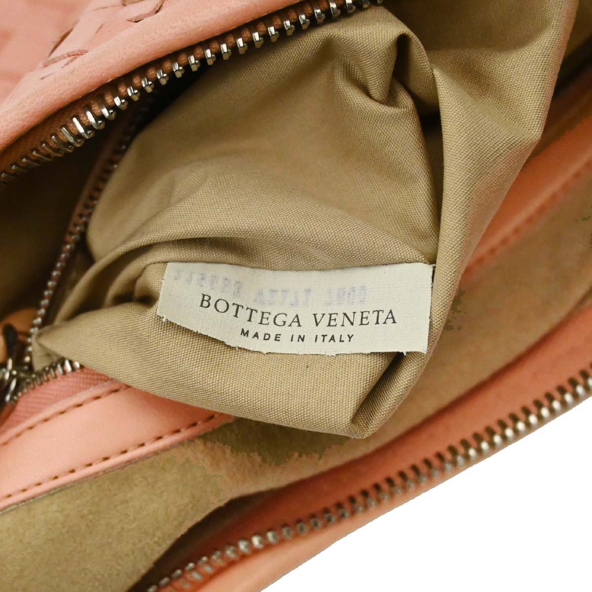 Bottega Veneta Pink Lambskin Intrecciato Hobo Handbag