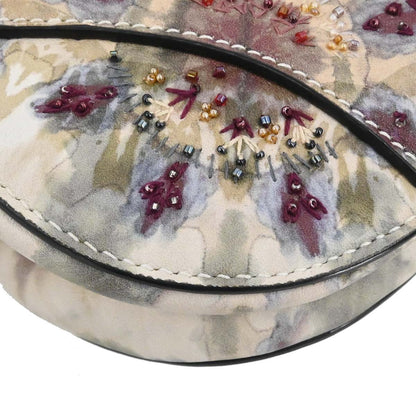 Christian Dior 2019 Kaleidiorscopic Collection Hand-painted Beaded Calfskin Saddle Bag Gold Tone Hardware