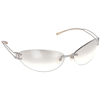 Chanel Sunglasses Eyewear Gray 70□14 120 Small Good