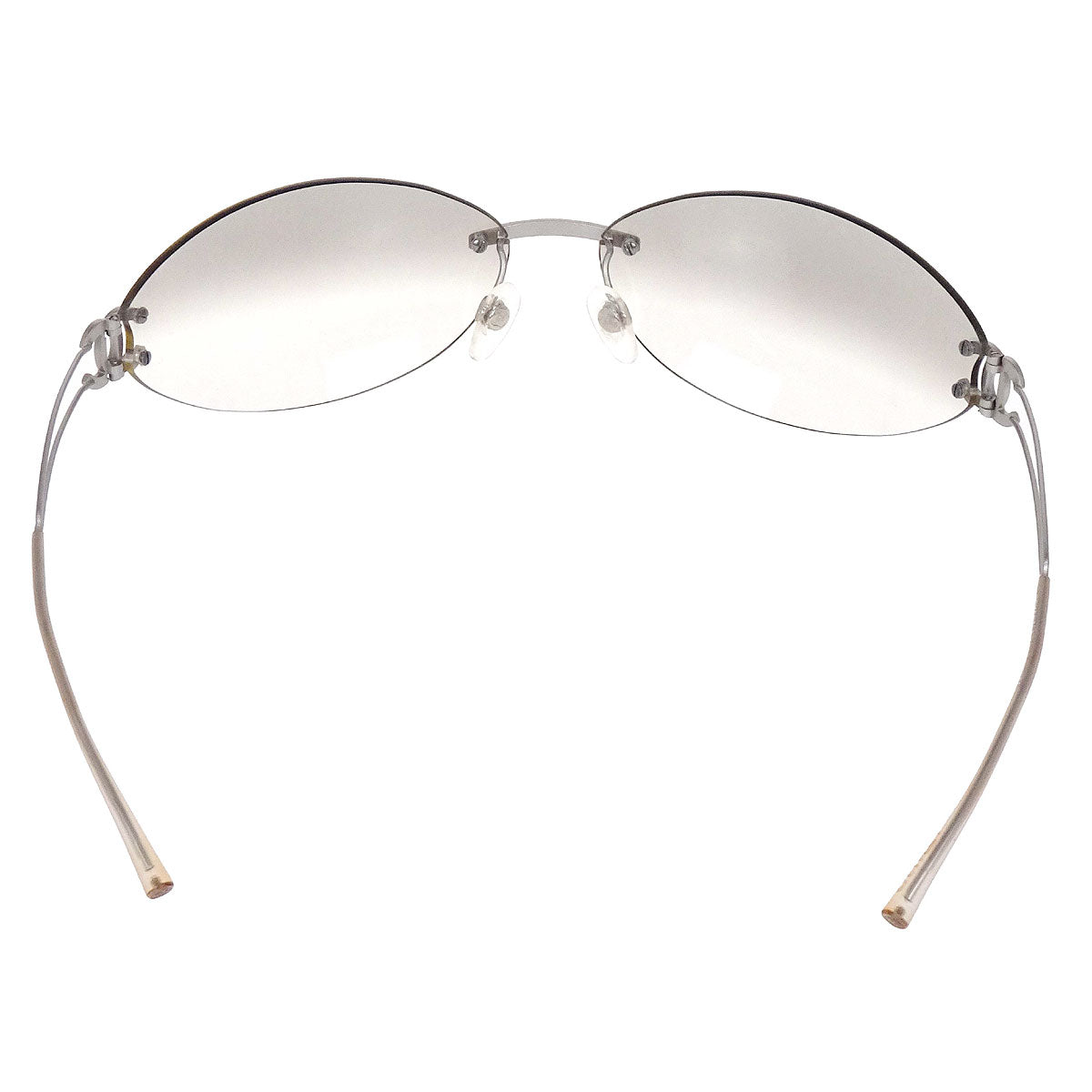 Chanel Sunglasses Eyewear Gray 70□14 120 Small Good