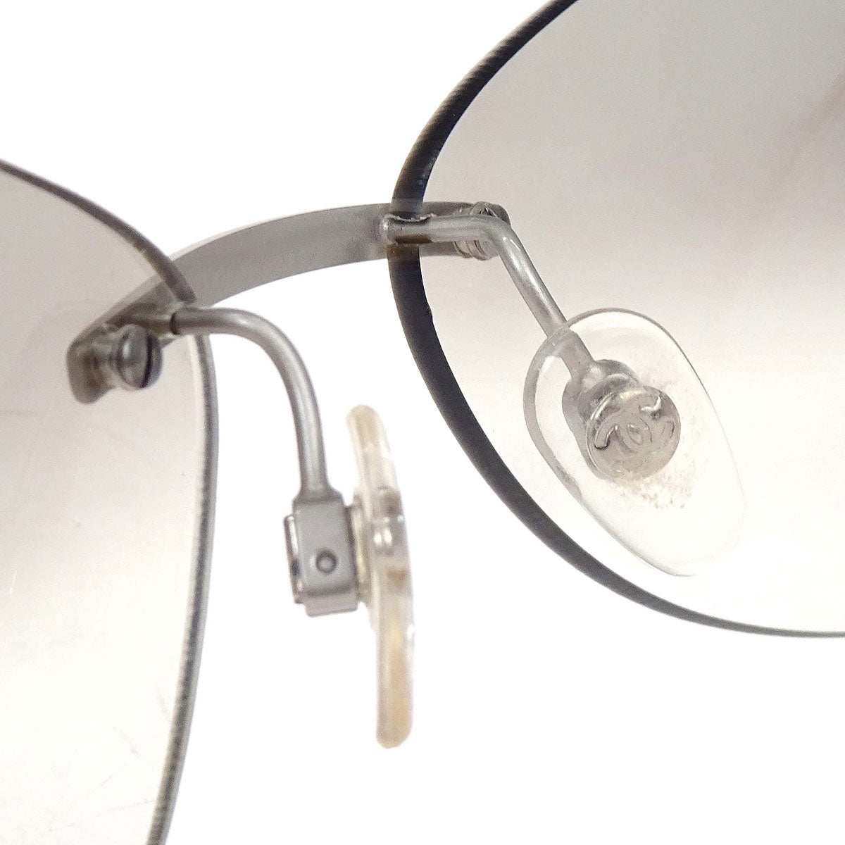 Chanel Sunglasses Eyewear Gray 70□14 120 Small Good