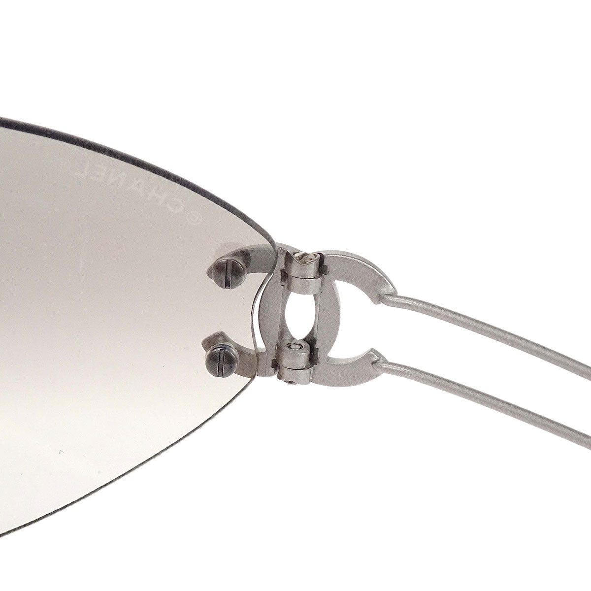 Chanel Sunglasses Eyewear Gray 70□14 120 Small Good