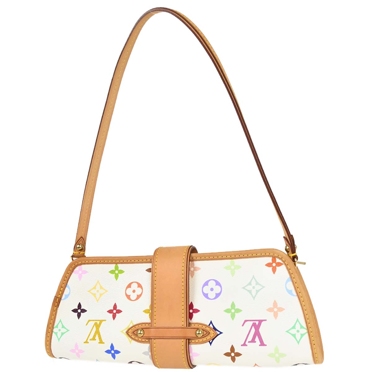 Louis Vuitton White Multicolor Shirley Shoulder Bag M40049