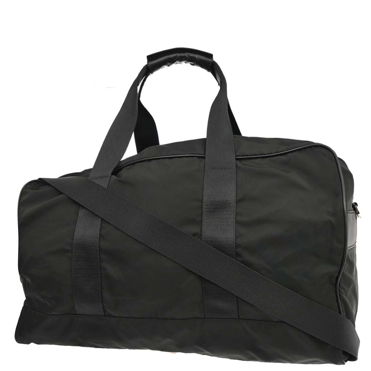Prada Black Nylon 2way Duffle Shoulder Handbag