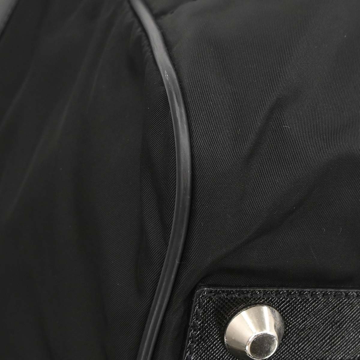 Prada Black Nylon 2way Duffle Shoulder Handbag