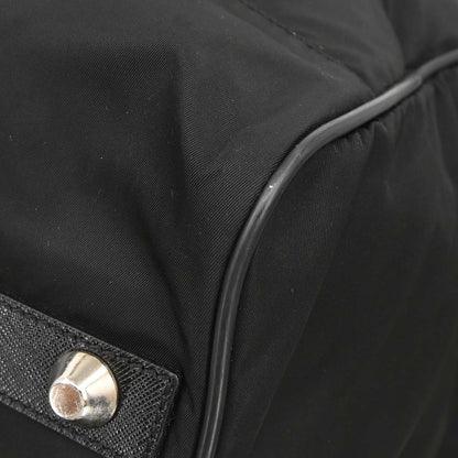 Prada Black Nylon 2way Duffle Shoulder Handbag