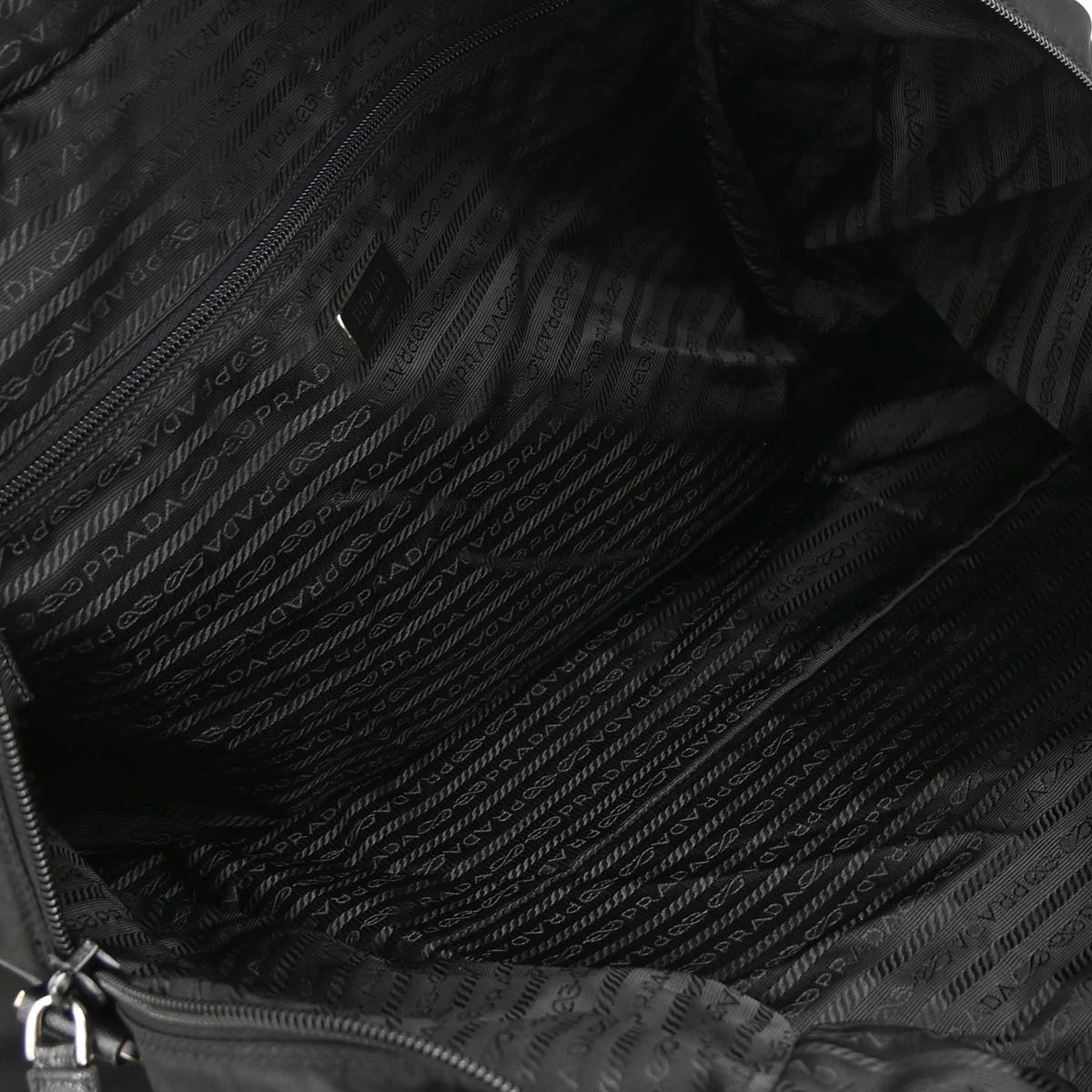 Prada Black Nylon 2way Duffle Shoulder Handbag