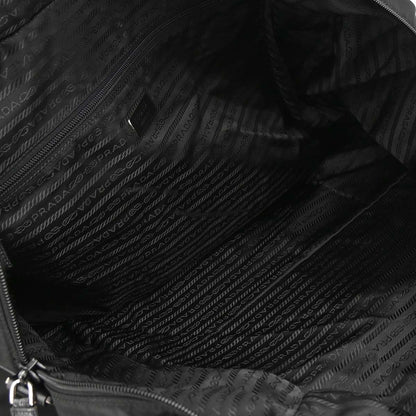 Prada Black Nylon 2way Duffle Shoulder Handbag