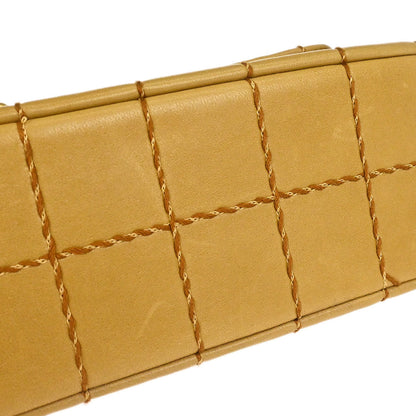 Chanel 2000-2001 Beige Lambskin Wild Stitch Choco Bar Shoulder Bag