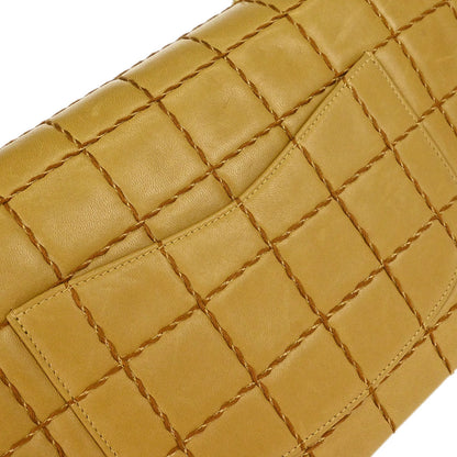 Chanel 2000-2001 Beige Lambskin Wild Stitch Choco Bar Shoulder Bag