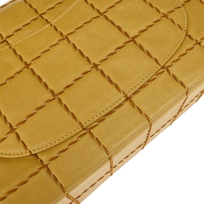 Chanel 2000-2001 Beige Lambskin Wild Stitch Choco Bar Shoulder Bag