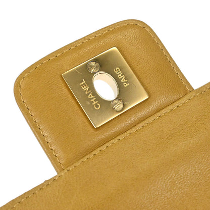 Chanel 2000-2001 Beige Lambskin Wild Stitch Choco Bar Shoulder Bag
