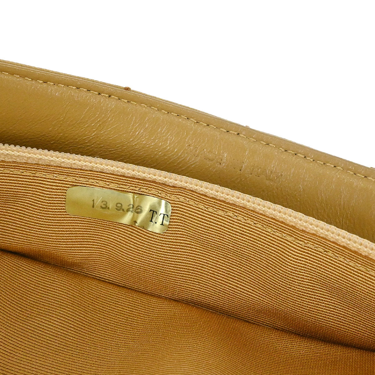 Chanel 2000-2001 Beige Lambskin Wild Stitch Choco Bar Shoulder Bag