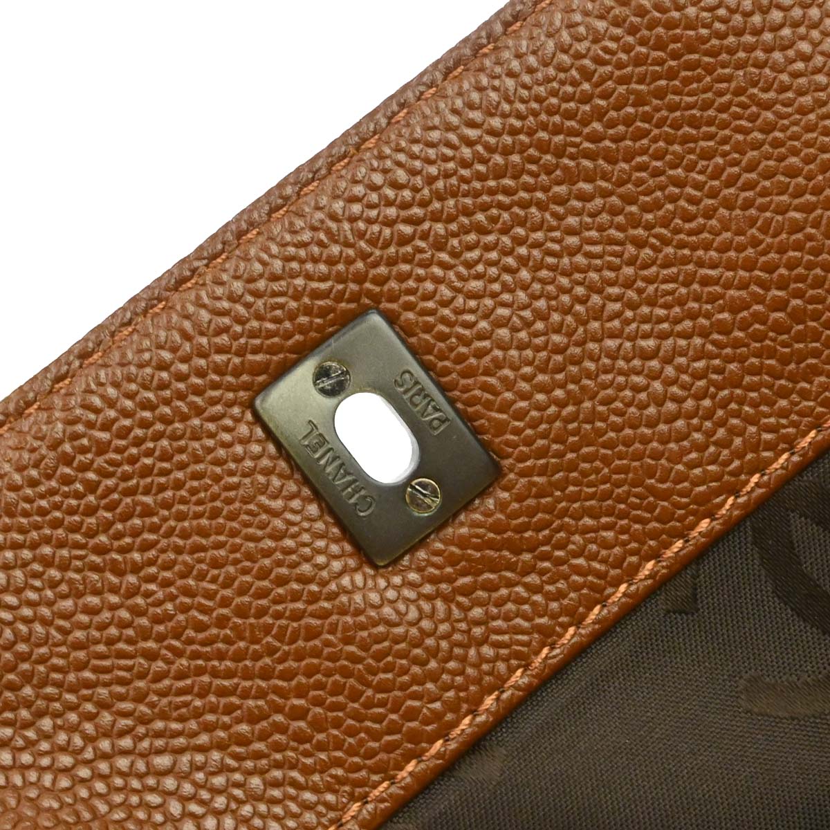 Chanel Brown Caviar Skin 2way Shoulder Handbag