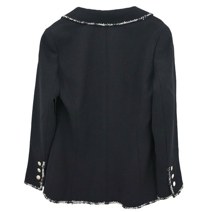 Chanel 2005 Emblem Single Breasted Jacket Black #40