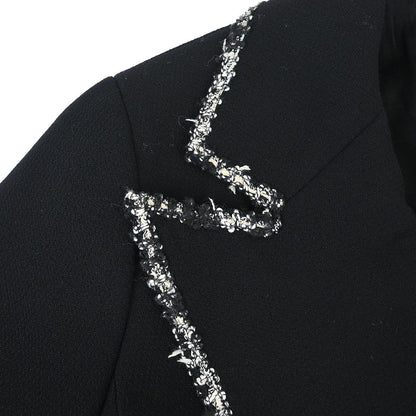 Chanel 2005 Emblem Single Breasted Jacket Black #40