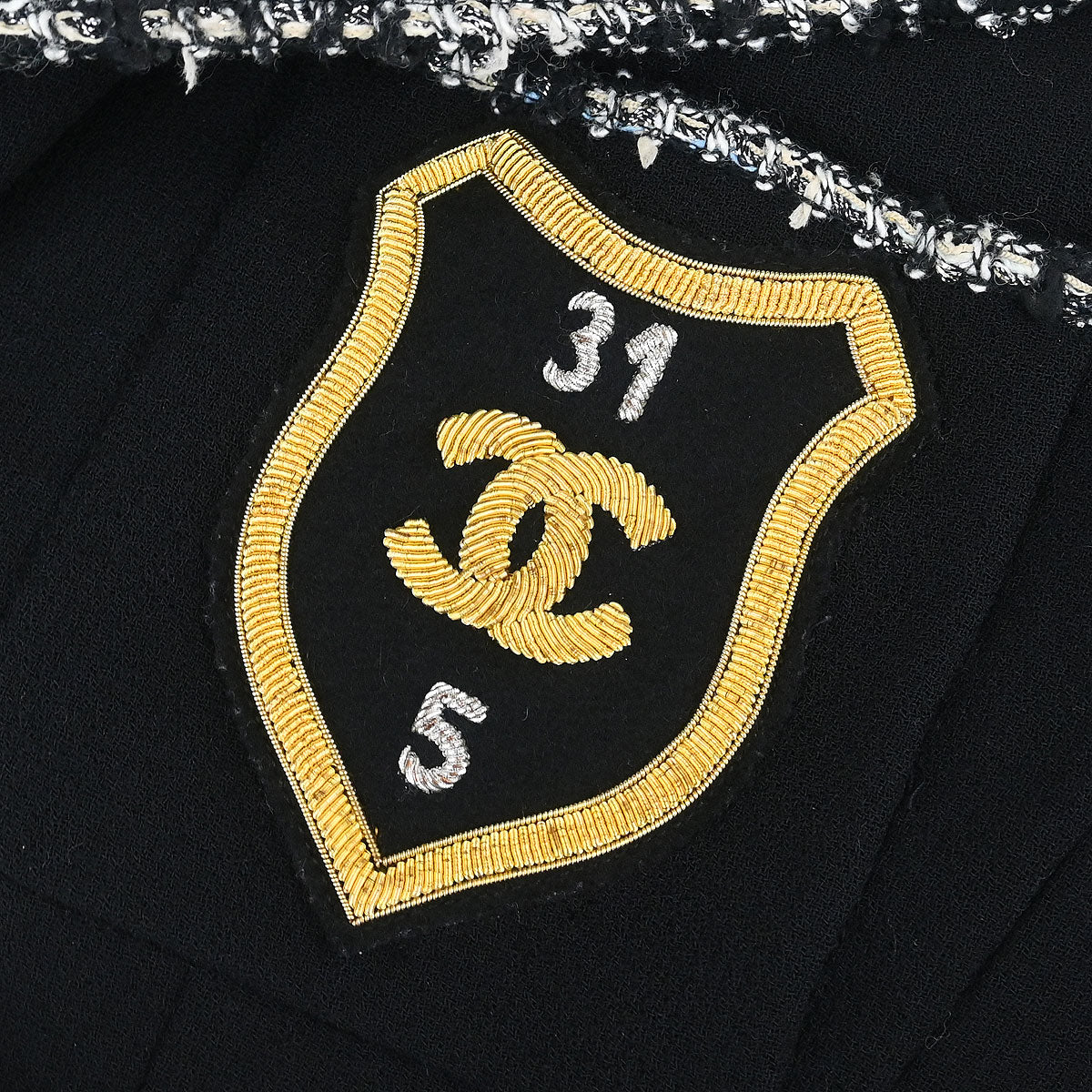 Chanel 2005 Emblem Single Breasted Jacket Black #40