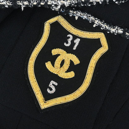 Chanel 2005 Emblem Single Breasted Jacket Black #40